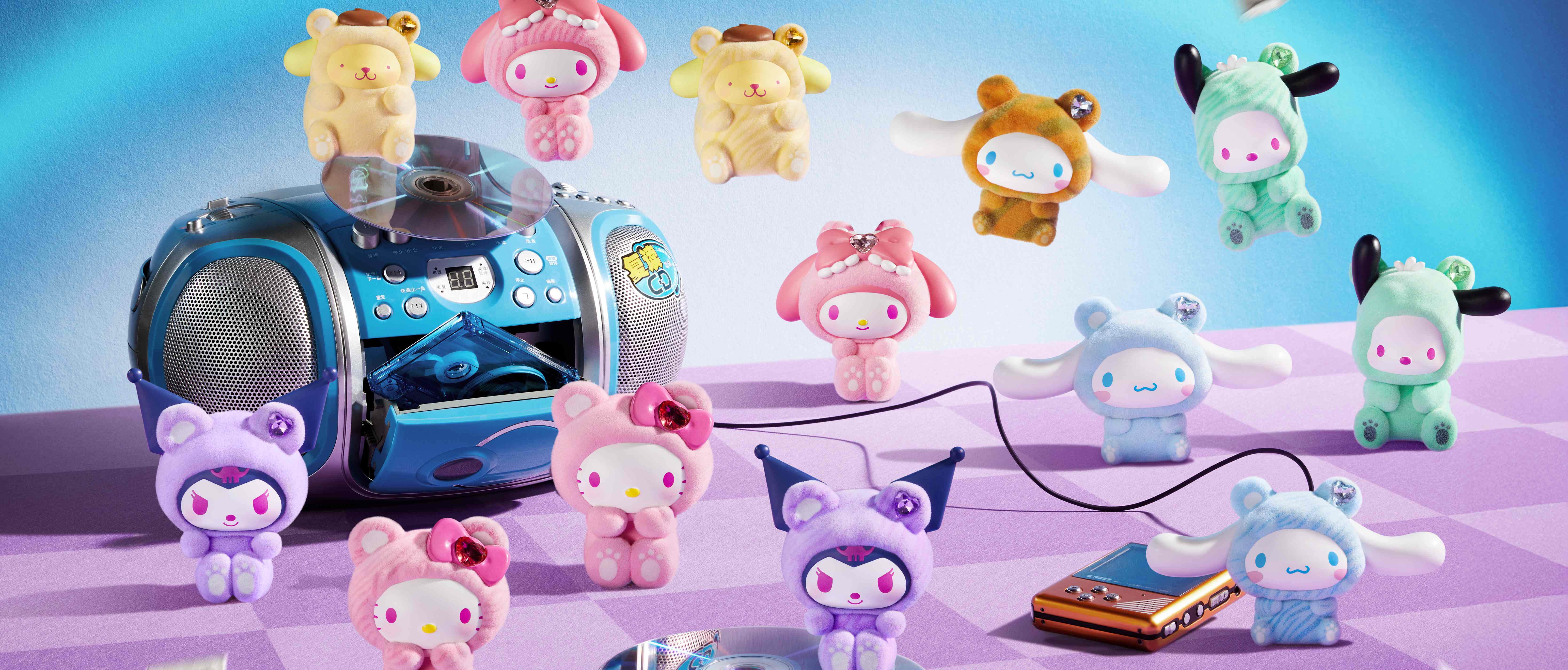 三丽鸥宝石之森系列植绒盲盒挂件